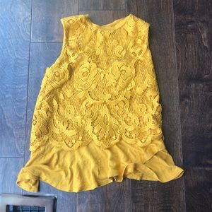 Yellow Lace Top